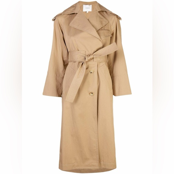 Vince Jackets & Blazers - Vince Dark Khaki Cotton Belted Trench Coat, size small